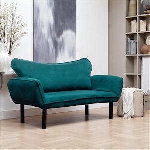 Banquette-lit bleu canard - ultra-compact, LUCCA